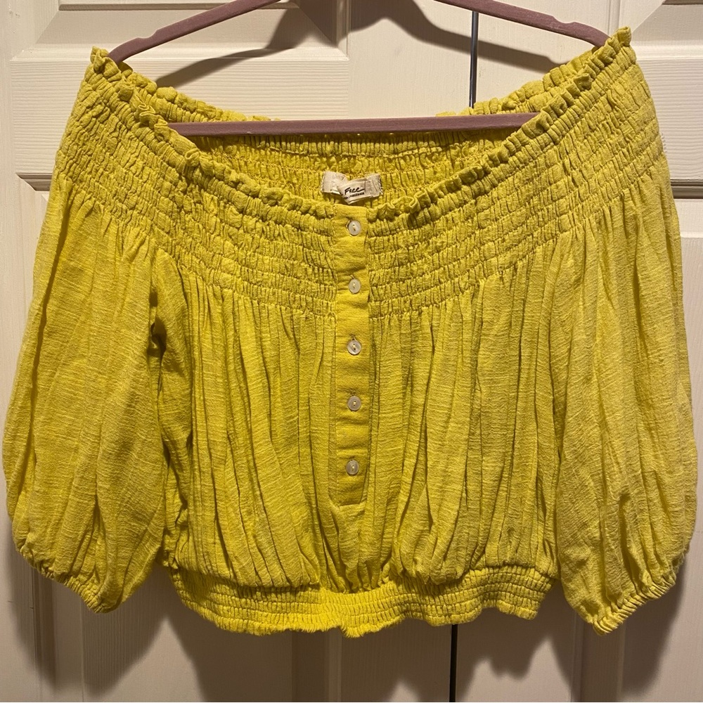 Free People Dancing Till Dawn Off Shoulder Top